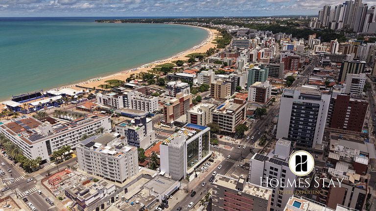 Flat particular com vista-mar em Tambau no Quality