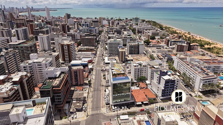 Flat particular com vista-mar em Tambau no Quality