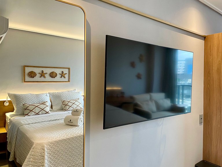 Flat de luxo com varanda no Acqua Tambau CD4XI