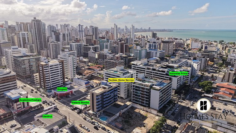 2 quartos em Tambaú perto de tudo! AH508
