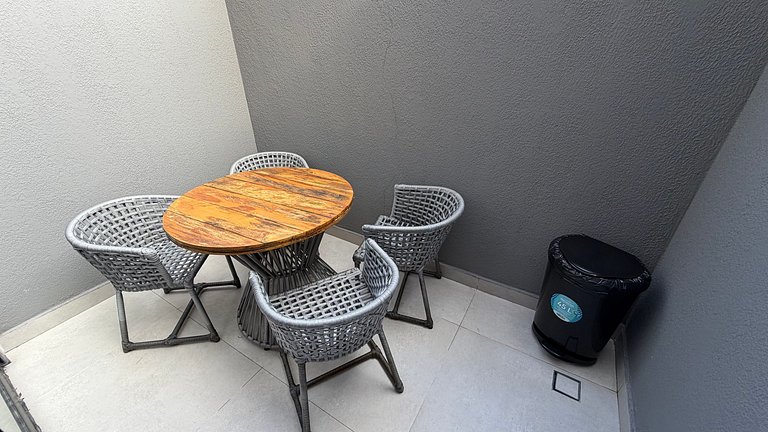 Flat térreo com terraço no Acqua Tambau AQTX3