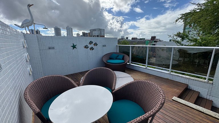 2 quartos a beira-mar de Tambaú AH402