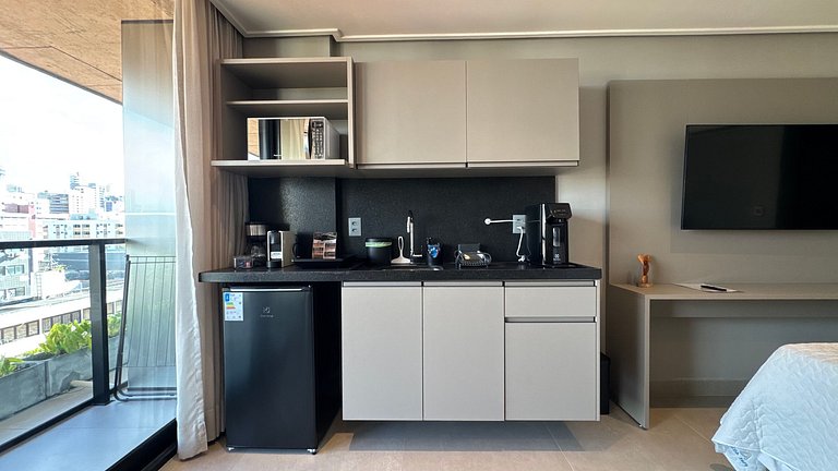 Flat de luxo com varanda no Acqua Tambau CD4X3