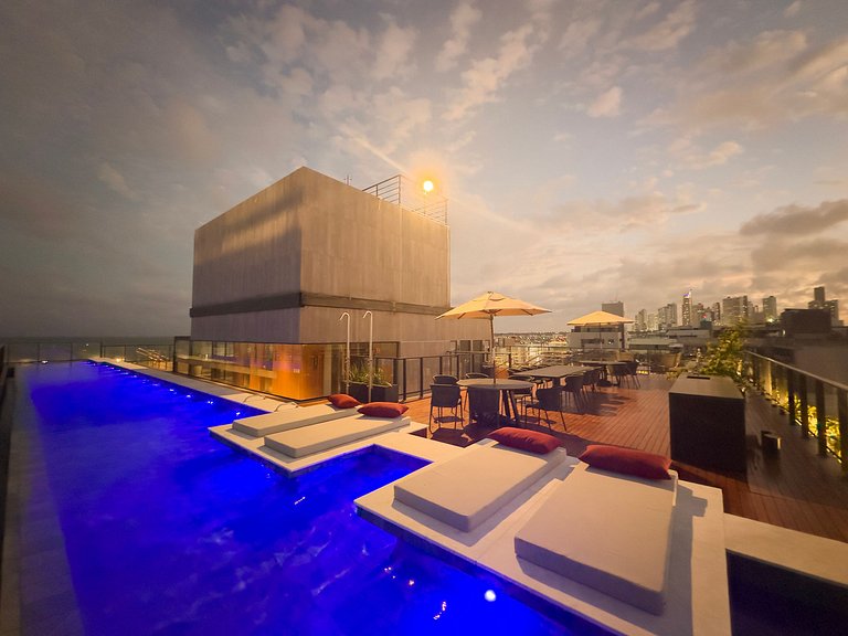 Flat de luxo completo no Acqua Tambau AQ6X5