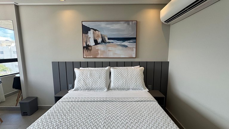 Flat de luxo com varanda no Acqua Tambau CD4I2